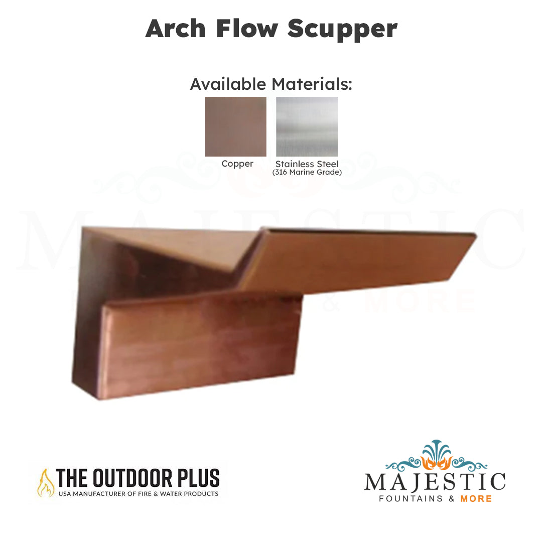 Arch Flow Scupper - Majestic Fountains & More
