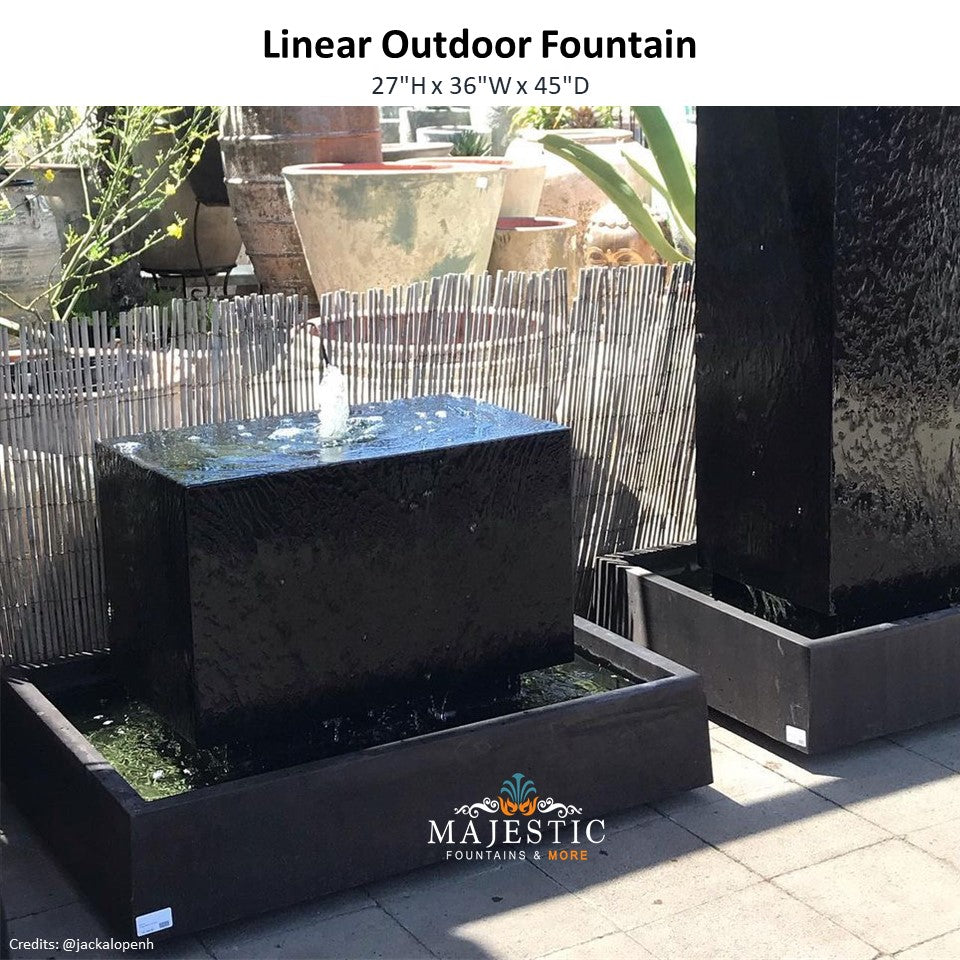 Linear Outdoor Fountain - Majestic Fountains and More.
