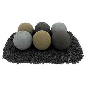 Natural Lite Stone Fire Balls - Set of 6 - Majestic Fountains and More.