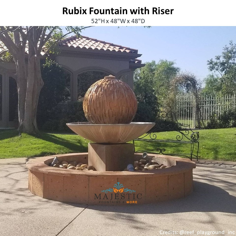 Rubix Fountain with Riser - Majestic Fountains
