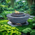 Serene 360 Spill Fire and Water Bowl Fountain Kit in GFRC Concrete - Majestic Fountains and More