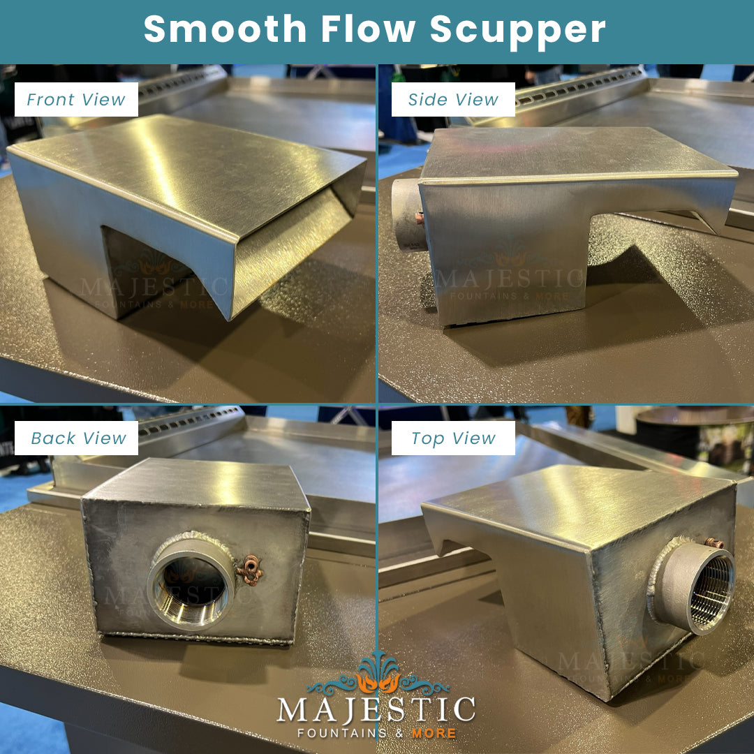 Smooth Flow Scupper - Majestic Fountains