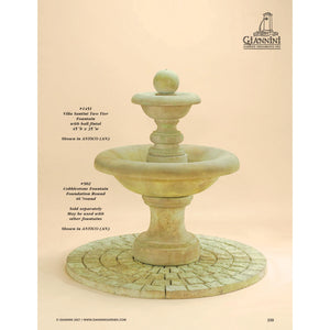 Cobblestone Fountain and Statue Foundation  - 46 inch Round - Majestic Fountains