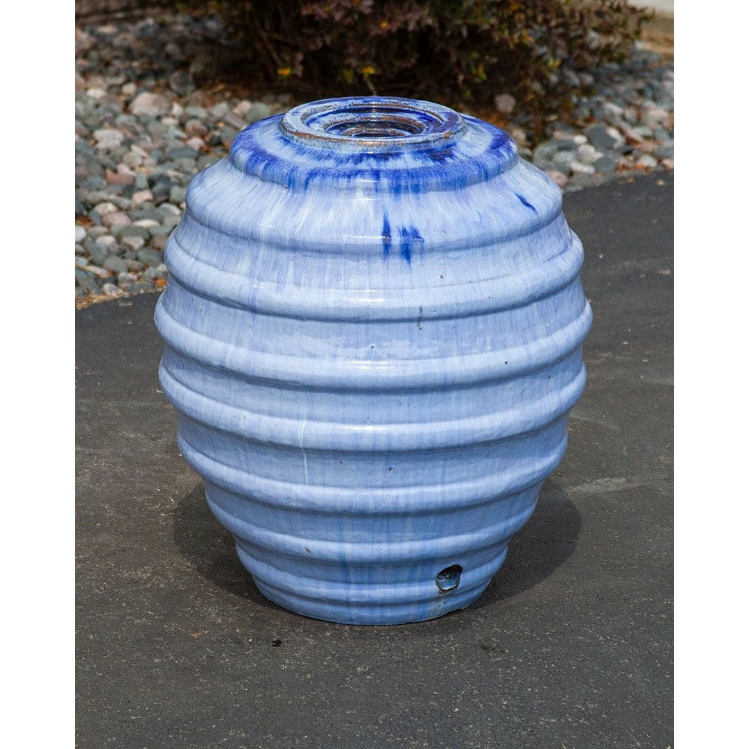 Genova Ribbed in 4 colors- Closed Top Single Vase Complete Fountain Kit - Majestic Fountains
