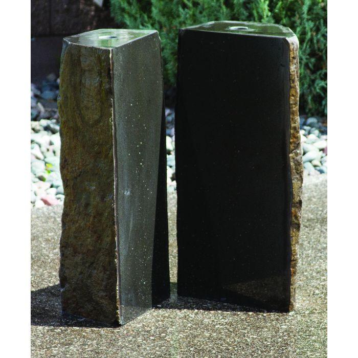 Basalt - 36″ Double Split Polished 2 Piece - Complete Fountain Kit - Majestic Fountains