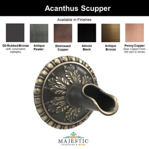Acanthus Scupper - Majestic Fountains & More