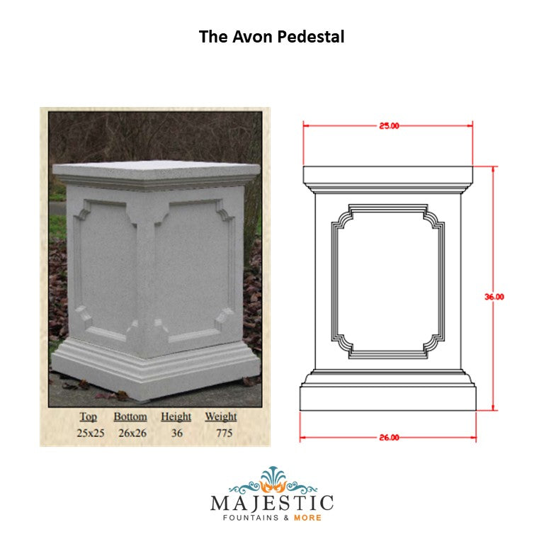 Avon Pedestal in GFRC - Majestic Fountains
