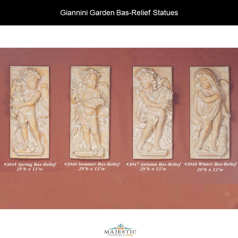 Giannini Garden Bas-Relief Statues - Majestic Fountains