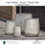 Caixa Planters - Set of 4 Antitque Pearl in Glazed Pottery By Campania - Majestic fountains and More