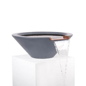 TOP Fires Cazo Water Bowl in GFRC Concrete by The Outdoor Plus - Majestic Fountains
