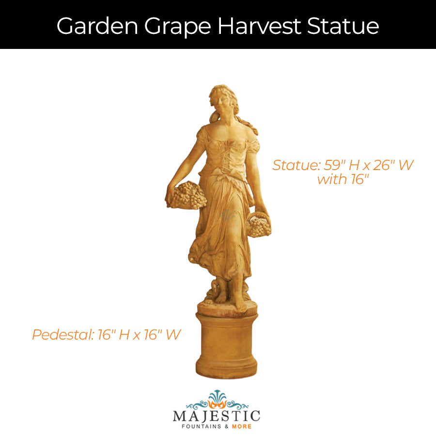 Giannini Garden Grape Harvest Statue - #8014 - Majestic Fountains