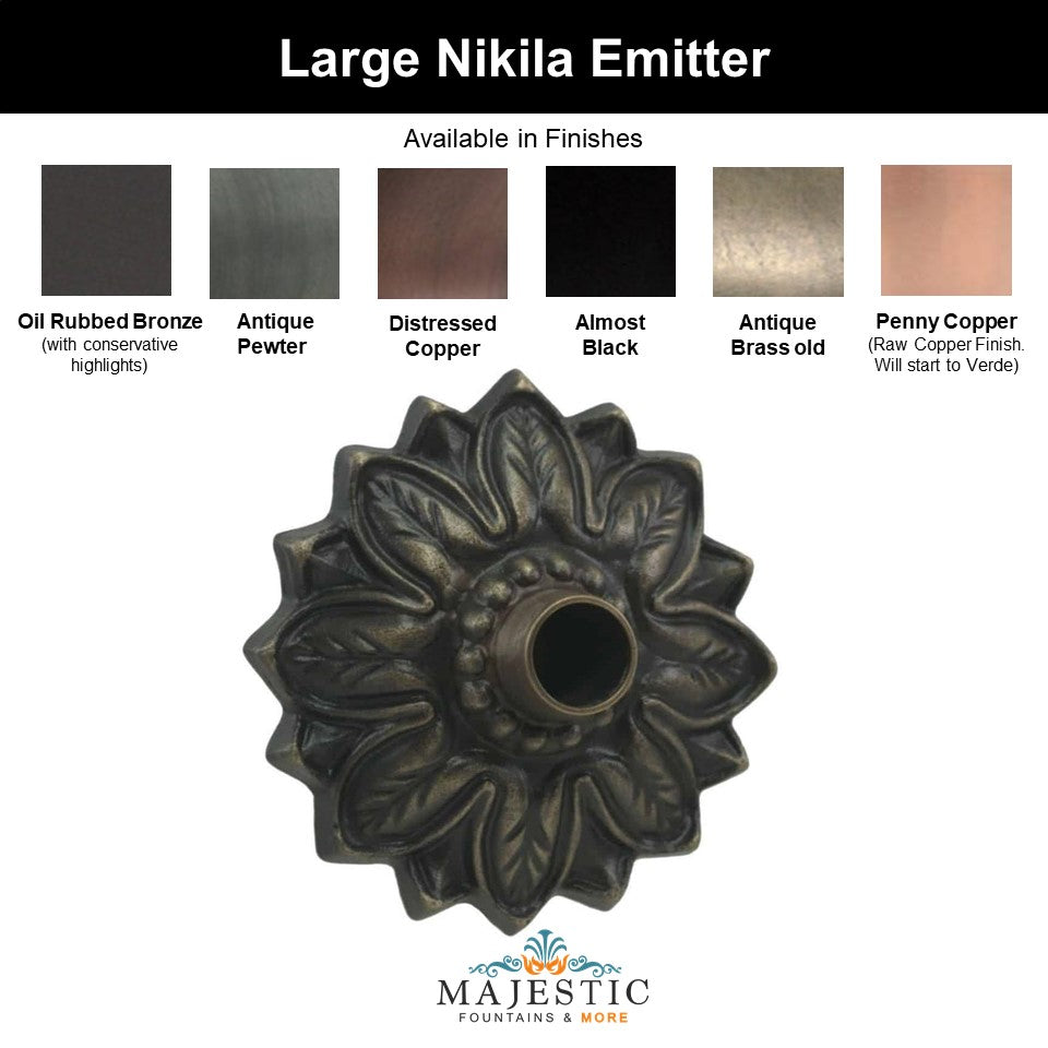 Nikila Emitter – Large - Majestic Fountains & More
