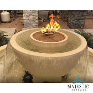 Kelly Bowl With Fire  - Fire Fountain - CUSTOM ORDER - Majestic Fountains