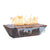 The Outdoor Plus Maya Linear Fire & Water Bowl in Hammered Copper