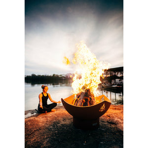Namaste by Fire Pit Art - Majestic Fountains