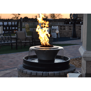 TOP Fires Cazo 360 Fire & Water Bowl in Hammered Copper by The Outdoor Plus - Majestic Fountains