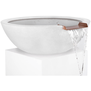 TOP Fires Sedona Water Bowl in GFRC Concrete by The Outdoor Plus - Majestic Fountains