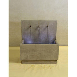 Tribus Concrete Outdoor Wall Fountain - Majestic Fountains