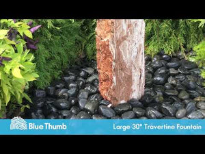 30" Travertine Stone - Single Column - Complete Fountain Kit
