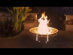 Fire Surfer Wood Burning and Gas Fire Pit - by Fire Pit Art