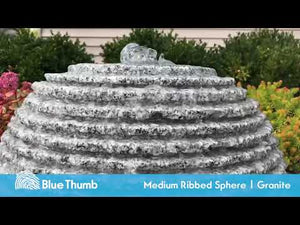 Medium Ribbed Sphere - Granite Fountain Kit