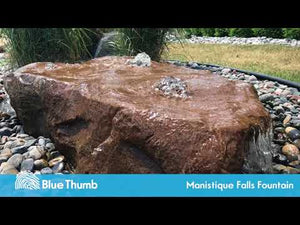 Manistique Falls Fountain Kit - GFRC Concrete Bubbling Boulder