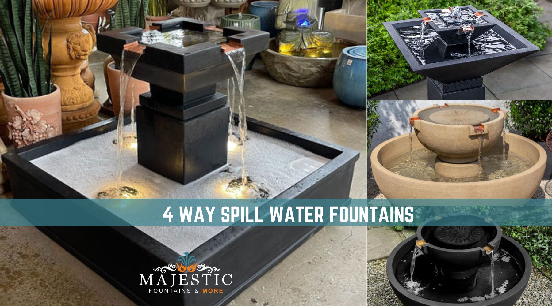 The Most Amazing 4 Way Spill Water Fountains for your garden