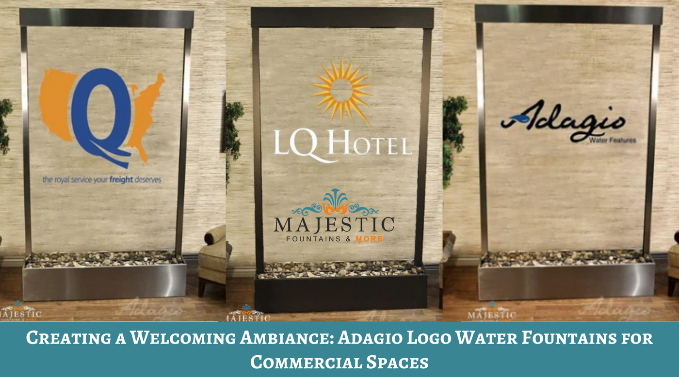 Adagio Logo Water Fountains Ambiance Majestic Fountains and More