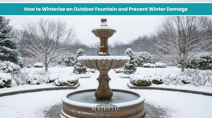 How to Winterize an Outdoor Fountain and Prevent Winter Damage - Majestic Fountains