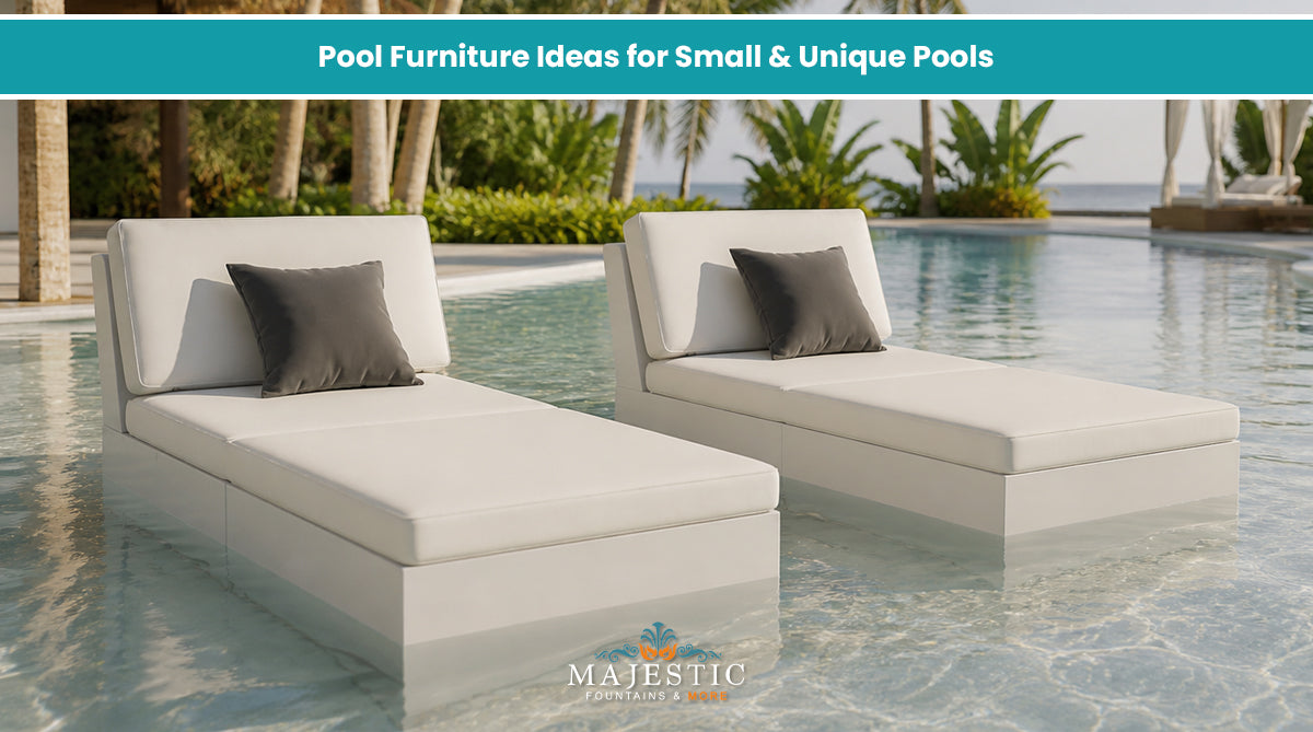 Pool Furniture Ideas for Small & Unique Pools: Make the Most of Your Space - Majestic Fountains