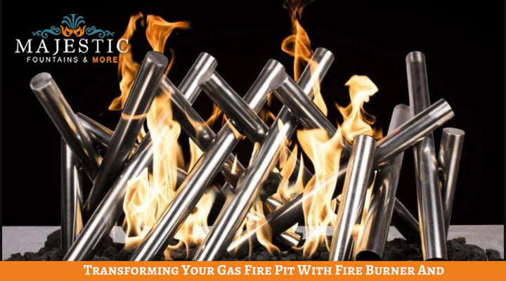 Transforming Your Gas Fire Pit With Fire Burner And Ornaments