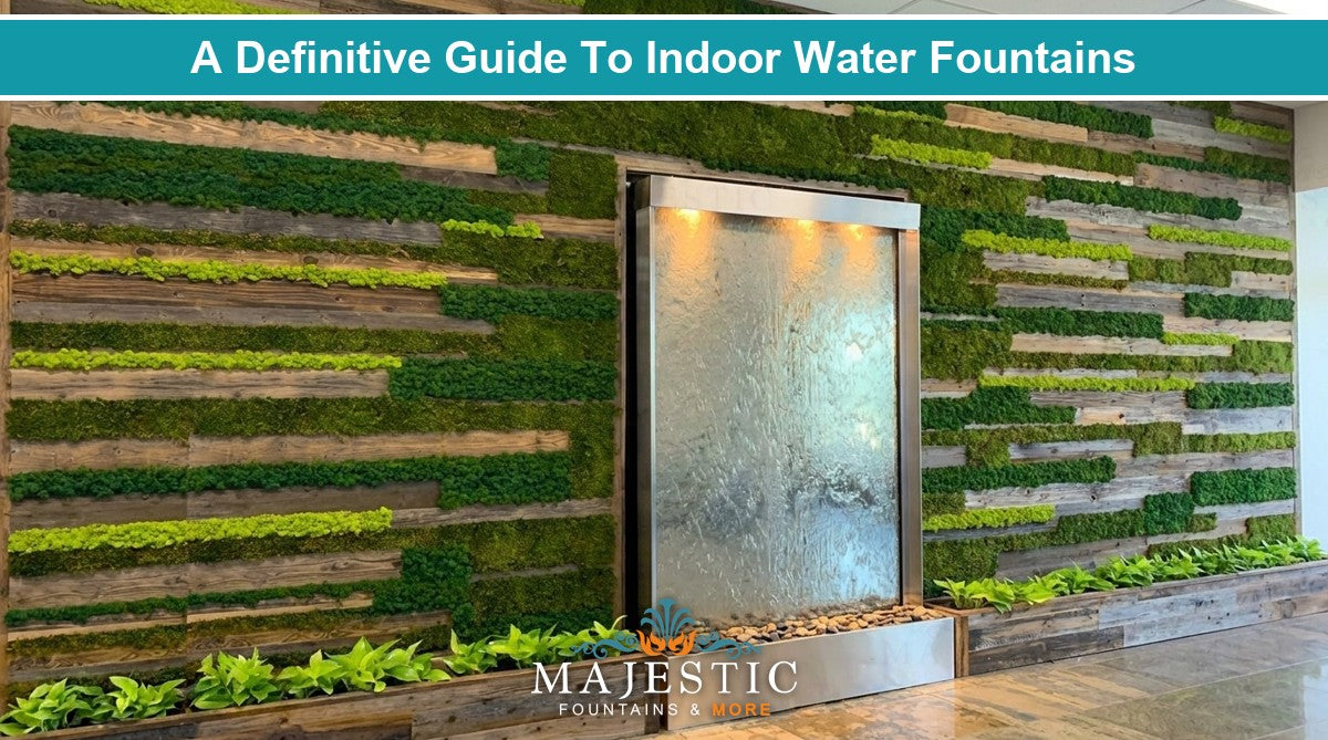 Adagio Mega Grandeur River indoor water-wall fountain on a living moss wall - Majestic Fountains
