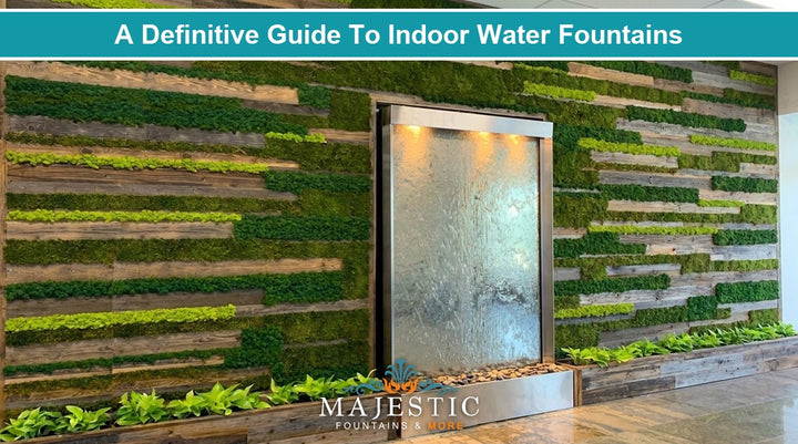 Adagio Mega Grandeur River indoor water-wall fountain on a living moss wall - Majestic Fountains