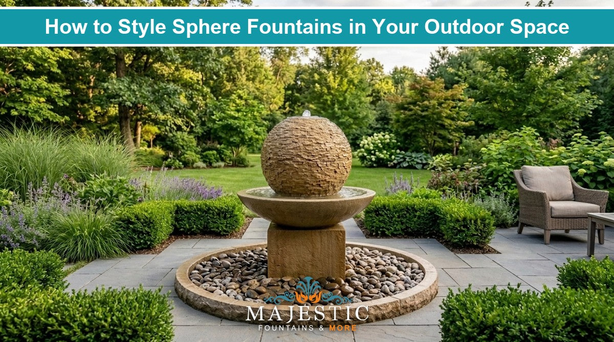 How to Style Sphere Fountains in Your Outdoor Space - Majestic Fountains