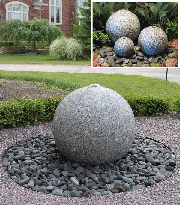 Fontaine de Jardin en Polyéthylène 100 cm Granit Imitation Pierre - Garantia