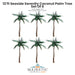 Seaside Serenity Coconut Palm Tree Triple Set - Majestic Fountains