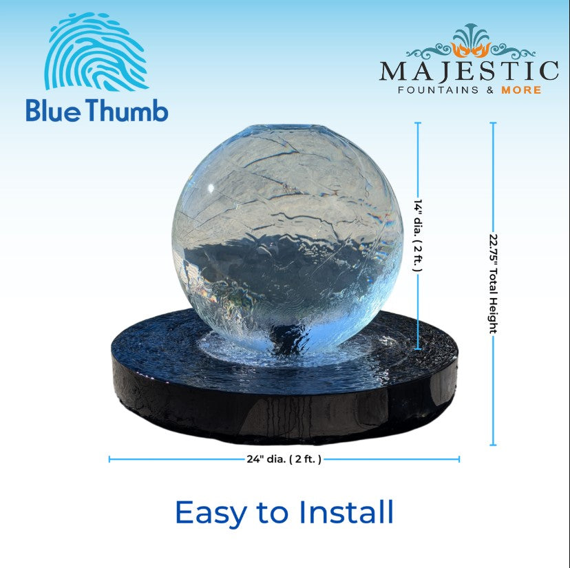14" Crystal Sphere Fountain - Complete Fountain Kit