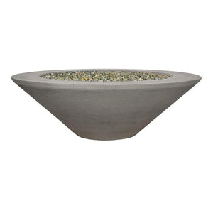 Geo Round Fire Table in GFRC Concrete - Majestic Fountains