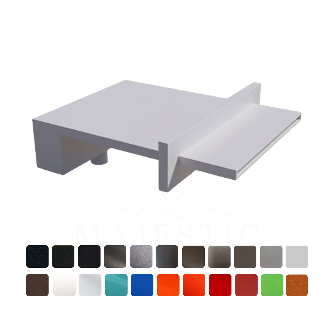 1 Rectangular Scupper thru wall Long  - Majestic Fountains