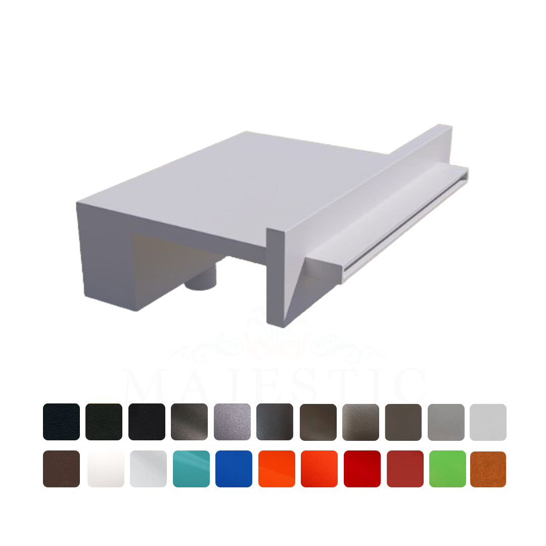 1 Rectangular Scupper thru wall short - Majestic Fountains