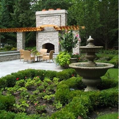 2-Tier Formal Garden Fountain in Cast Stone - Fiore Stone 2072-F - Majestic Fountains and More