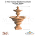 2-Tier Formal Garden Fountain in Cast Stone - Majestic Fountains
