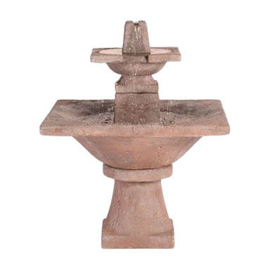 2-Tier Quadrate Fountain in Cast Stone - Fiore Stone 2066-FT2 - Majestic Fountains