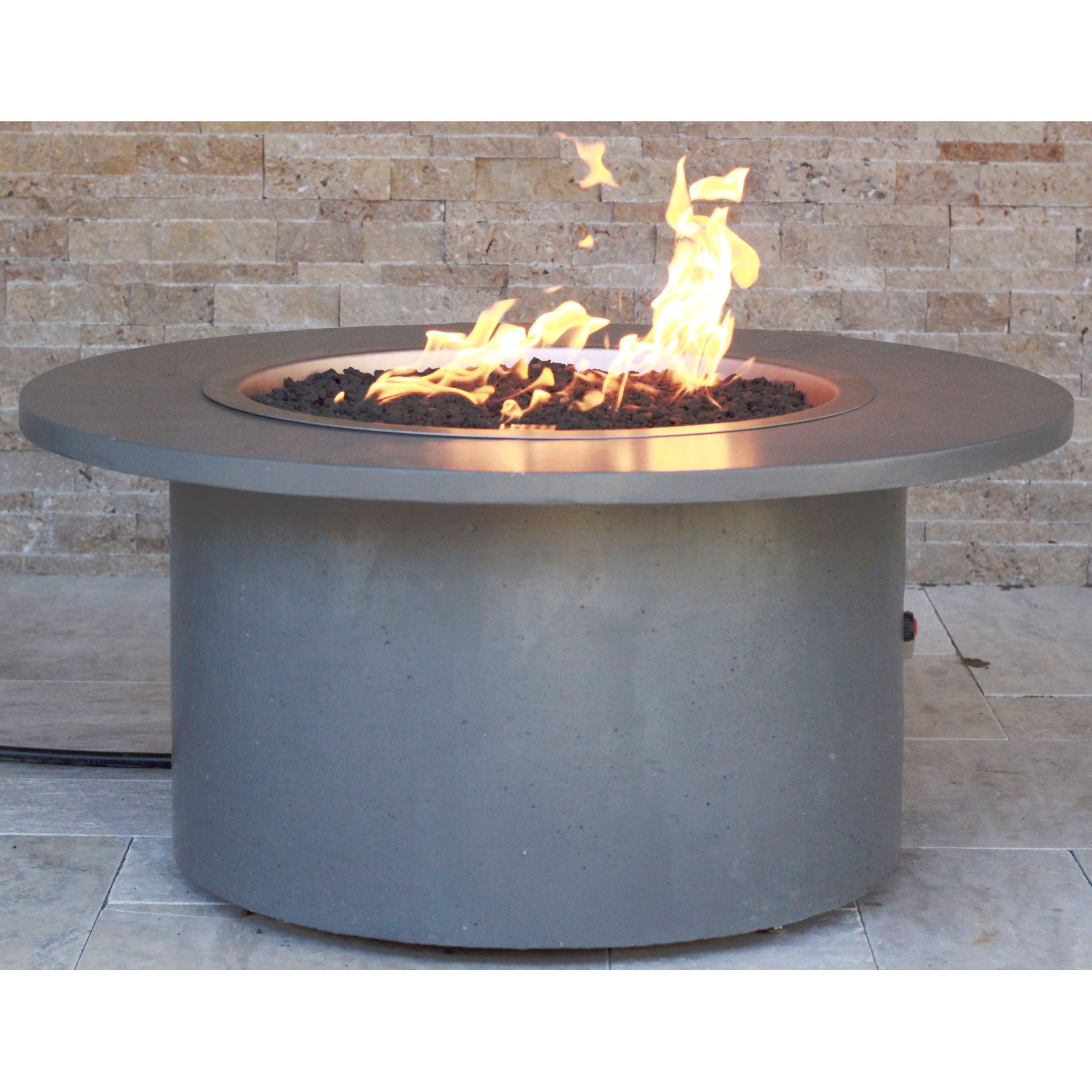 34 Round Two-Piece Fire Pit Table - Majestic Fountains