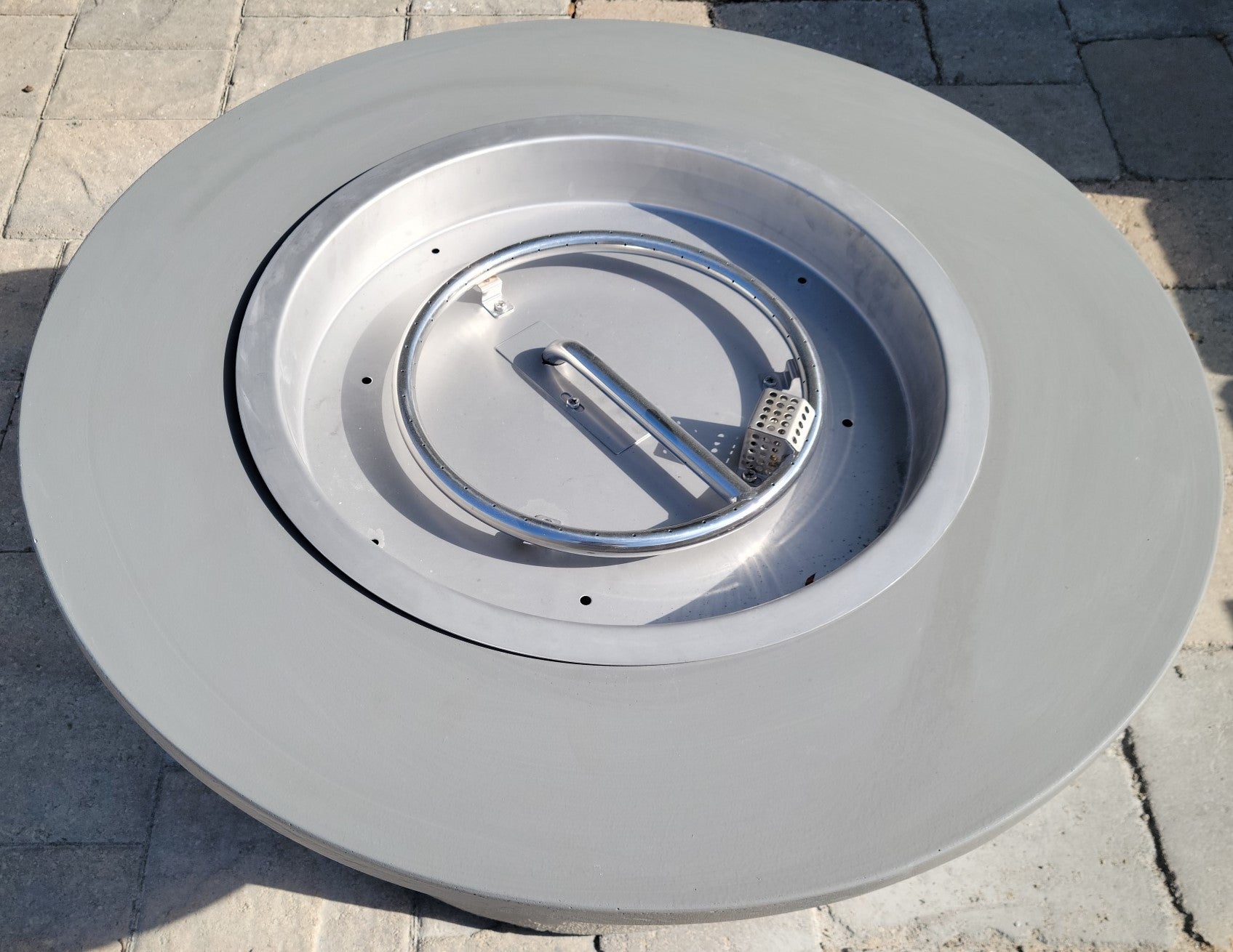 34 Round Two-Piece Fire Pit Table - Majestic Fountains