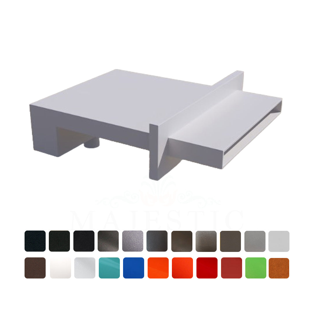 2 Rectangular Scupper thru wall Long  - Majestic Fountains