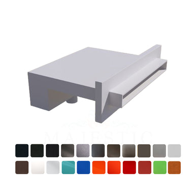 2 Rectangular Scupper thru wall short - Majestic Fountains