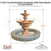 2 Tier Formal Garden Fountain with Fiore Basin in Cast Stone 2072-FRG - Majestic Fountains