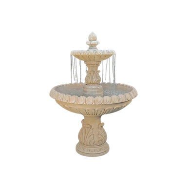 2 Tier International Fountain in Cast Stone - Fiore Stone LG153-F - Majestic Fountains
