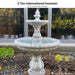 2 Tier International Fountain in Cast Stone - Fiore Stone LG153-F - Majestic Fountains and More